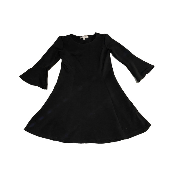 Magnolia Skye Little Black Dress Medium Boho Whimsgoth Flutter Sleeves Dark Mini - Picture 4 of 13